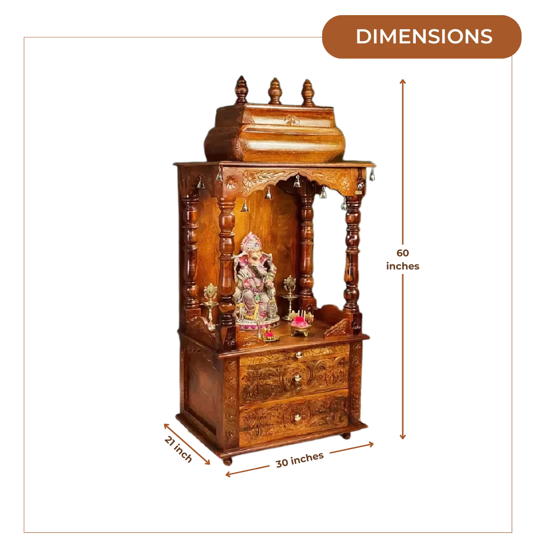 Prakriti Sheesham Wood Mandir (Teak)