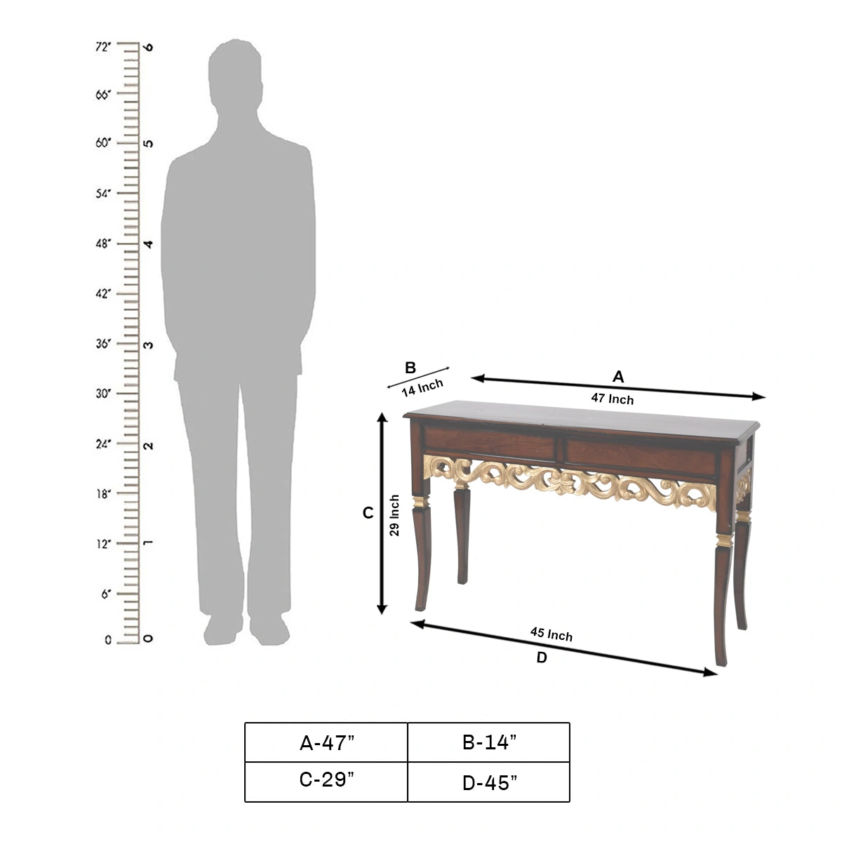 Dignify_Solid_Wood_Console_Table_Brown_Gold_dimensions