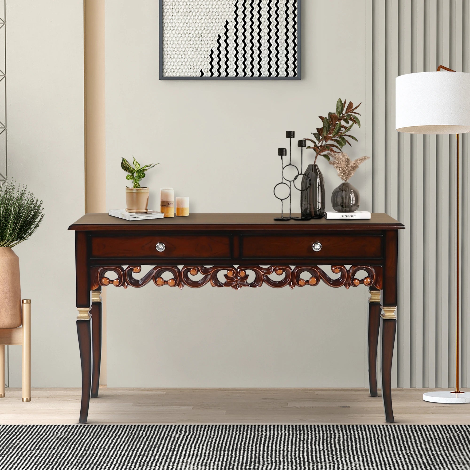 Dignify Solid Wood Console Table lifestyle view