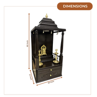 Dakshina Teak Wood Mandap (Dark Brown)