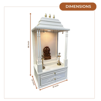 SriManohar Teak Wood Mandap (White)