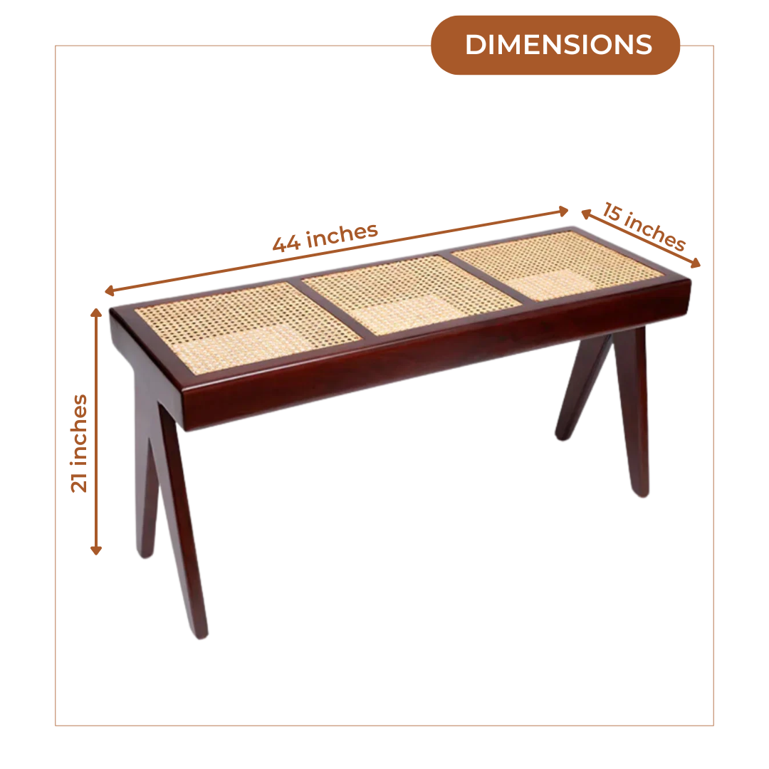 Dimensions of Benesta Teak Wood Bench (Brown)