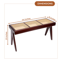 Dimensions of Benesta Teak Wood Bench (Brown)