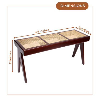 Dimensions of Benesta Teak Wood Bench (Brown)