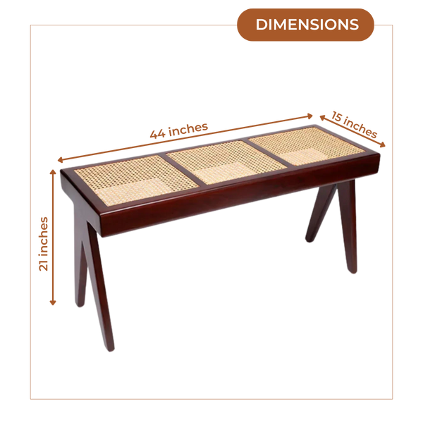 Dimensions of Benesta Teak Wood Bench (Brown)