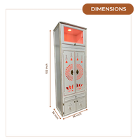 Dimensions of Dhyansthal Teak Wood Mandap (White)