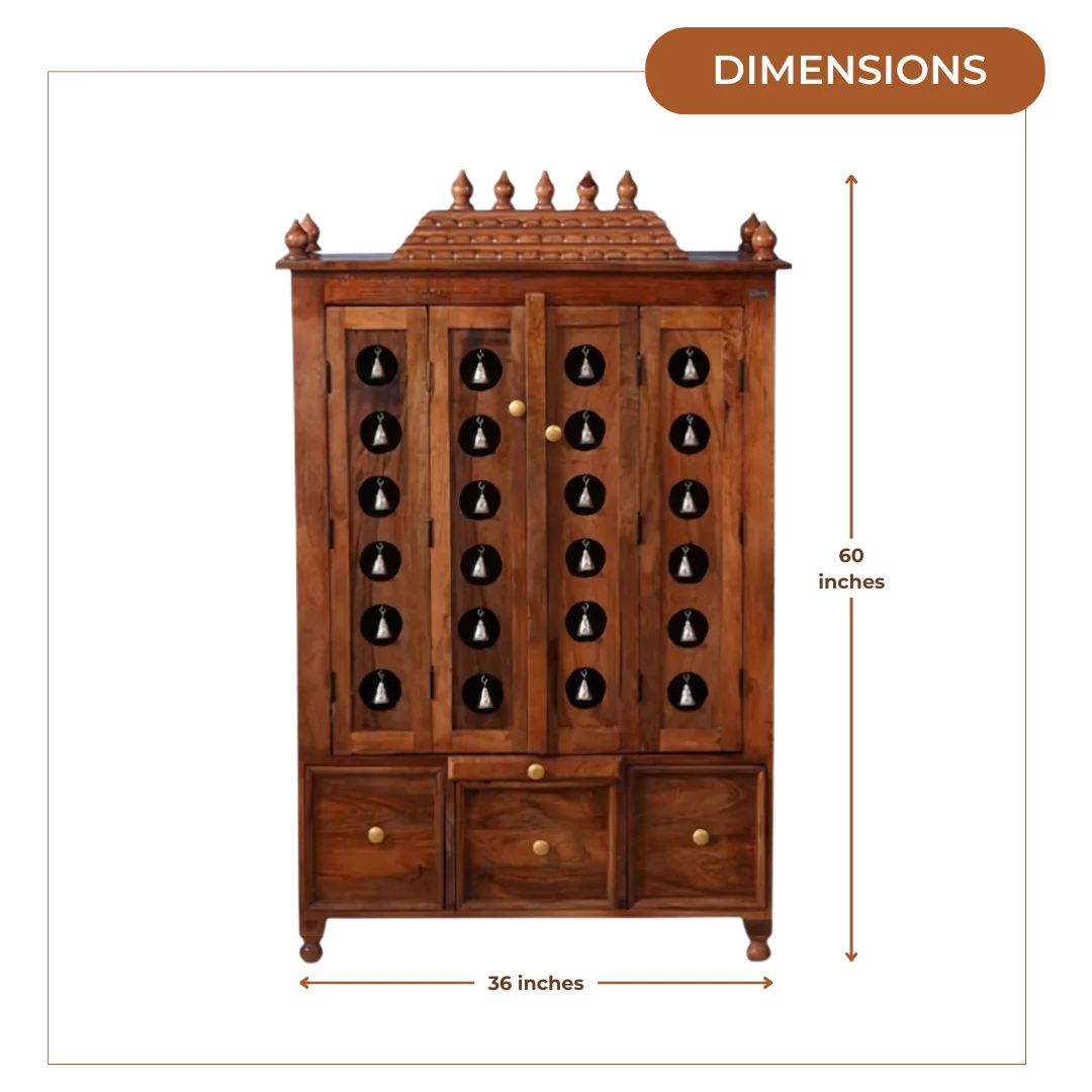 Divyarth Sheesham wood Mandap Teak Dimensions