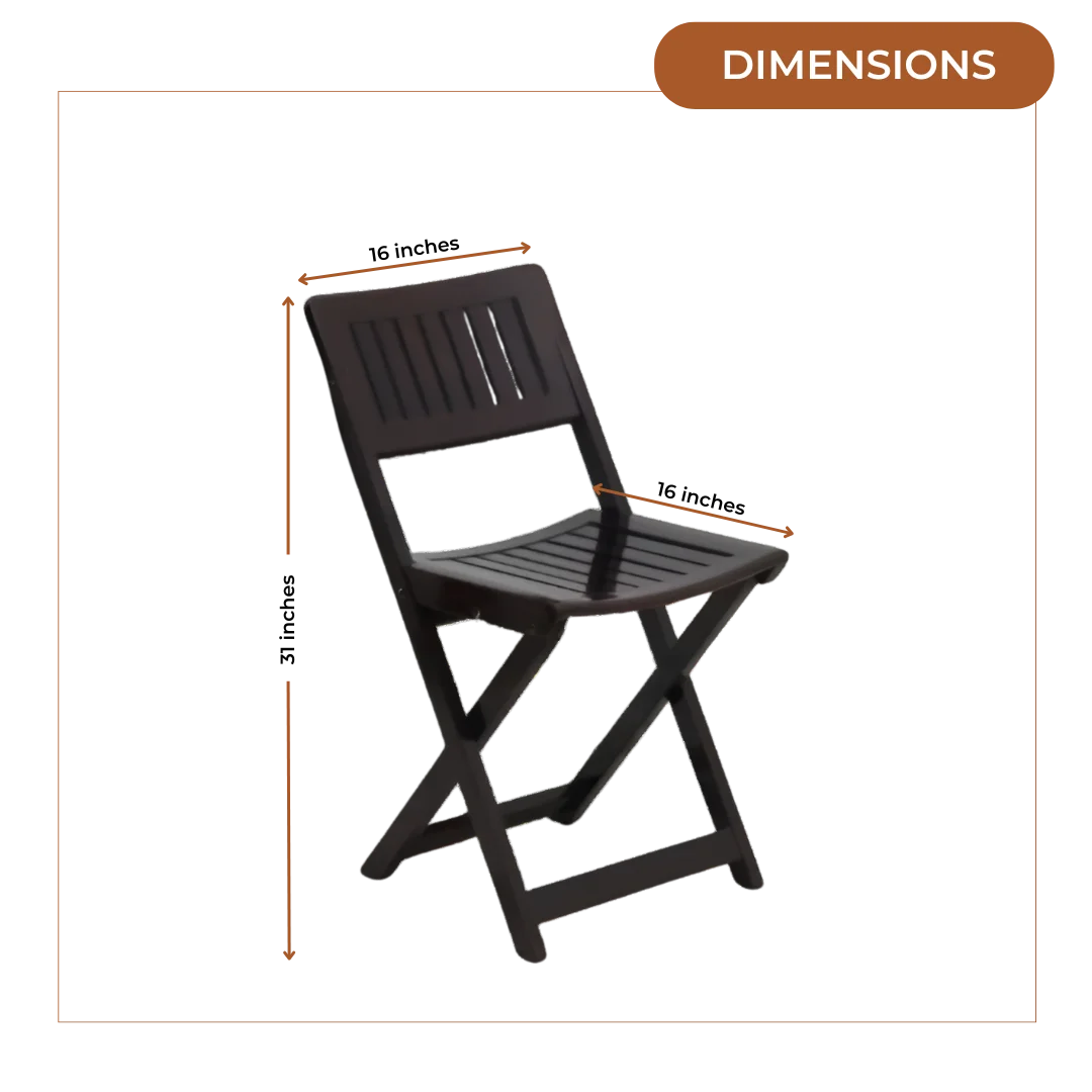 Dimensions of Flecto Solid Wood Living Room Chair (Brown)