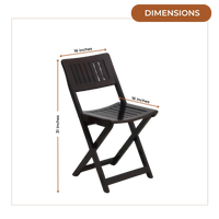 Dimensions of Flecto Solid Wood Living Room Chair (Brown)