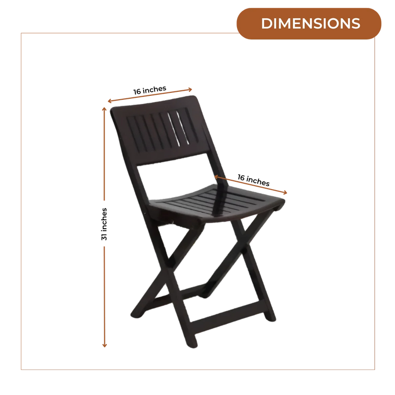 Dimensions of Flecto Solid Wood Living Room Chair (Brown)