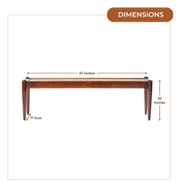 Madhurya Teak Wood Bench (Teak) Dimensions