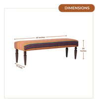 Dimensions of  Rangvastra Teak Wood Bench (Brown)