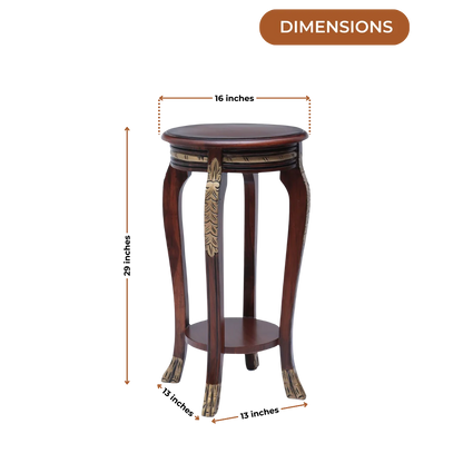 Dimensions of Regal Teak Wood Planter Table Brown