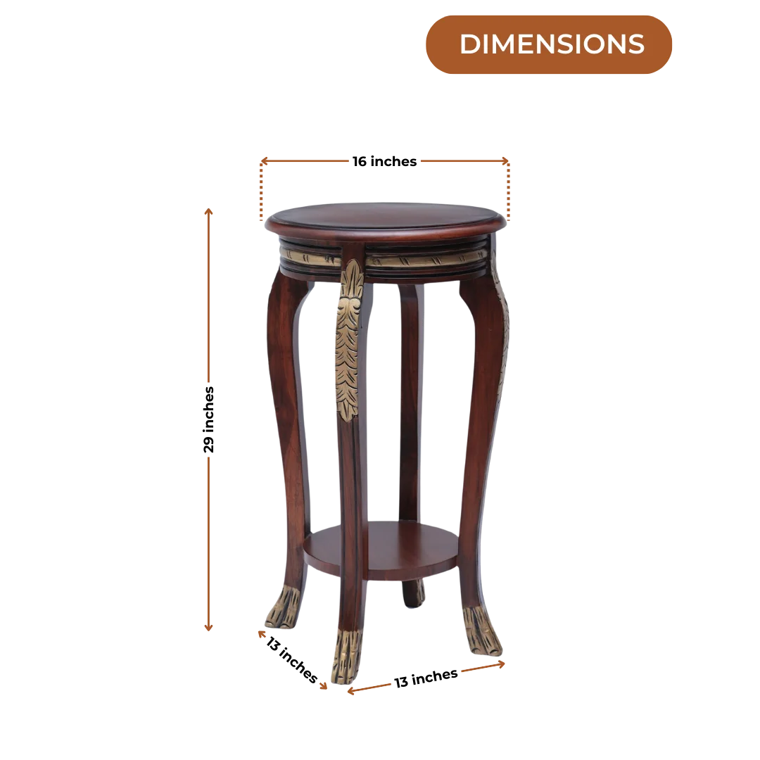 Dimensions of Regal Teak Wood Planter Table Brown