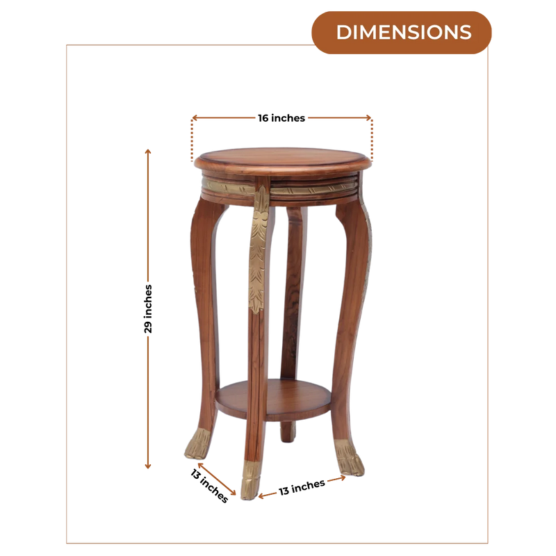 Dimensions of Regal Teak Wood Planter Table (Teak)