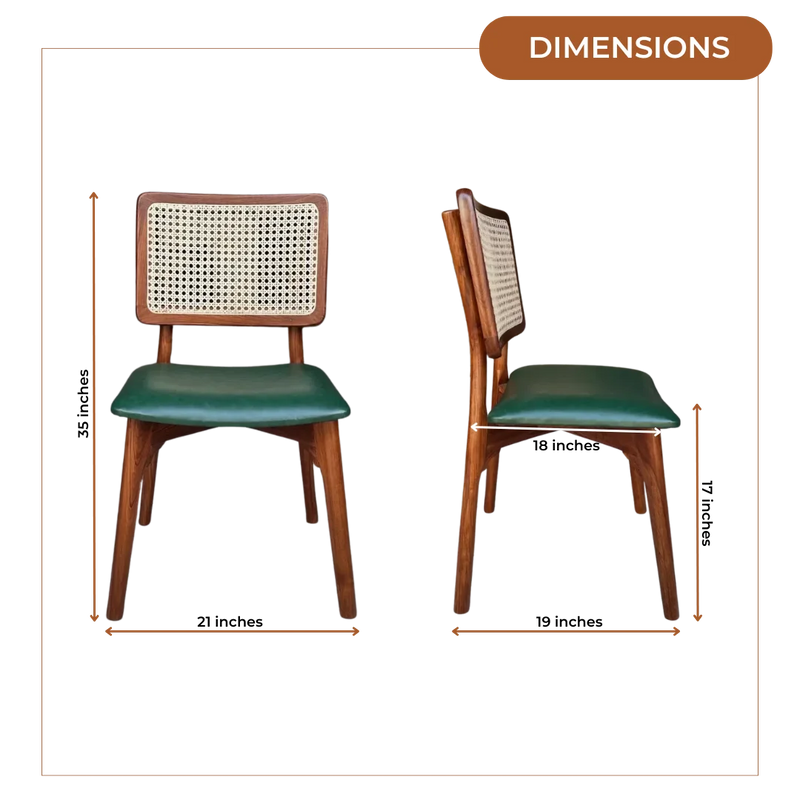 Dimensions of Velin Teak Wood Dining Chair (Teak)