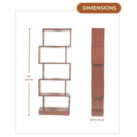 Dimensions of Solid Wood Book Shelf (Brown)