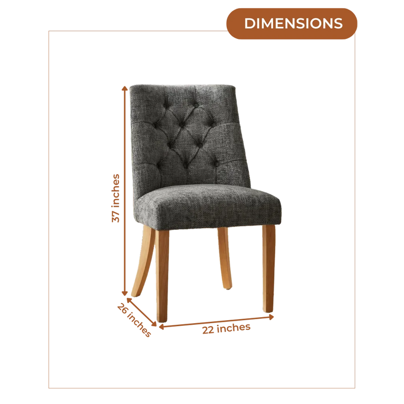 Dimensions of Astra Curved Lounge Chair (Dark Grey)