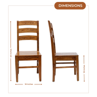 Dimensions of Cresta Teak Wood Dining Chair (Teak)