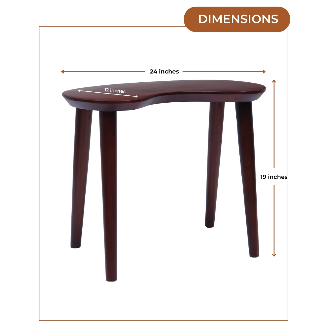 Dimensions of Luna Teak Wood Coffee Table (Brown)