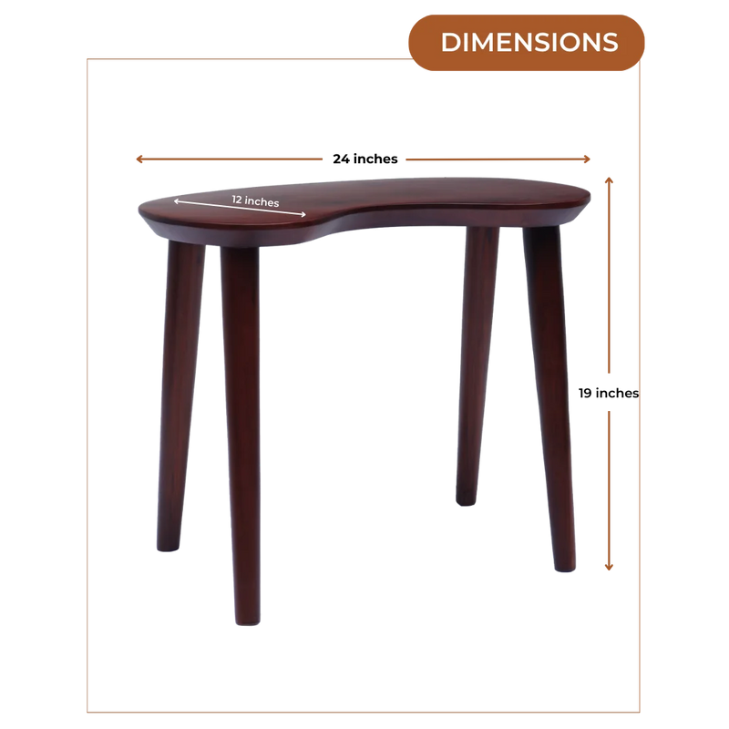 Dimensions of Luna Teak Wood Coffee Table (Brown)