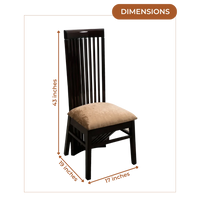 Dimensions of Luxra Teak Wood Dining Chair (Brown Gold)
