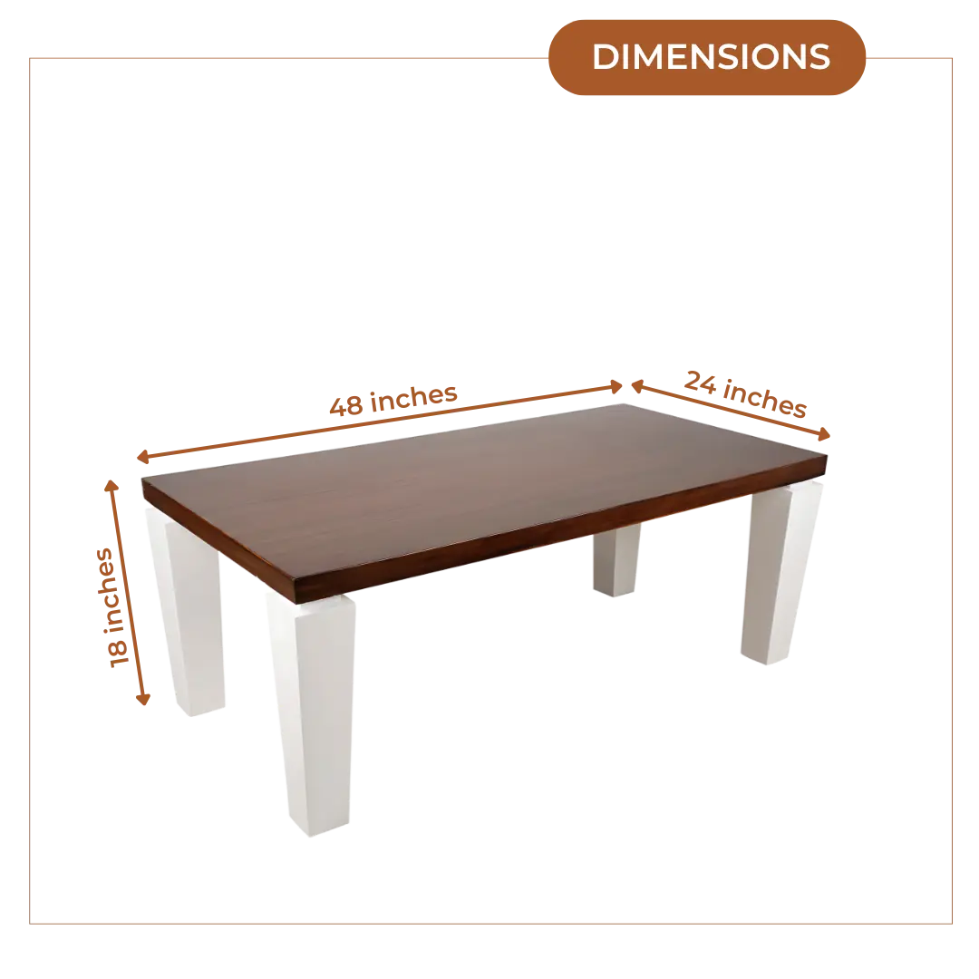 Dimensions of Nordic Teak Wood Centre Table (Wenge)