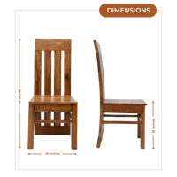 Dimensions of Oakra Teak Wood Dining Chair (Teak)