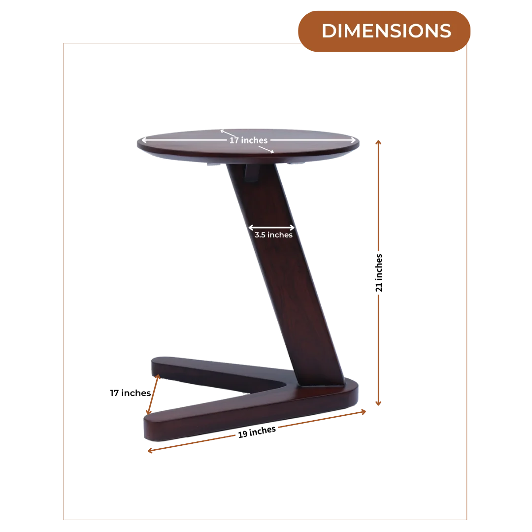 Dimensions of Orbit Teak Wood Coffee Table (Brown)