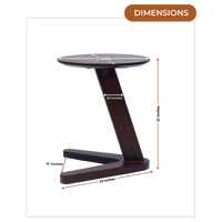 Dimensions of Orbit Teak Wood Coffee Table (Brown)