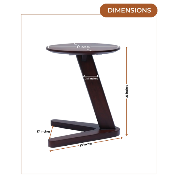 Dimensions of Orbit Teak Wood Coffee Table (Brown)
