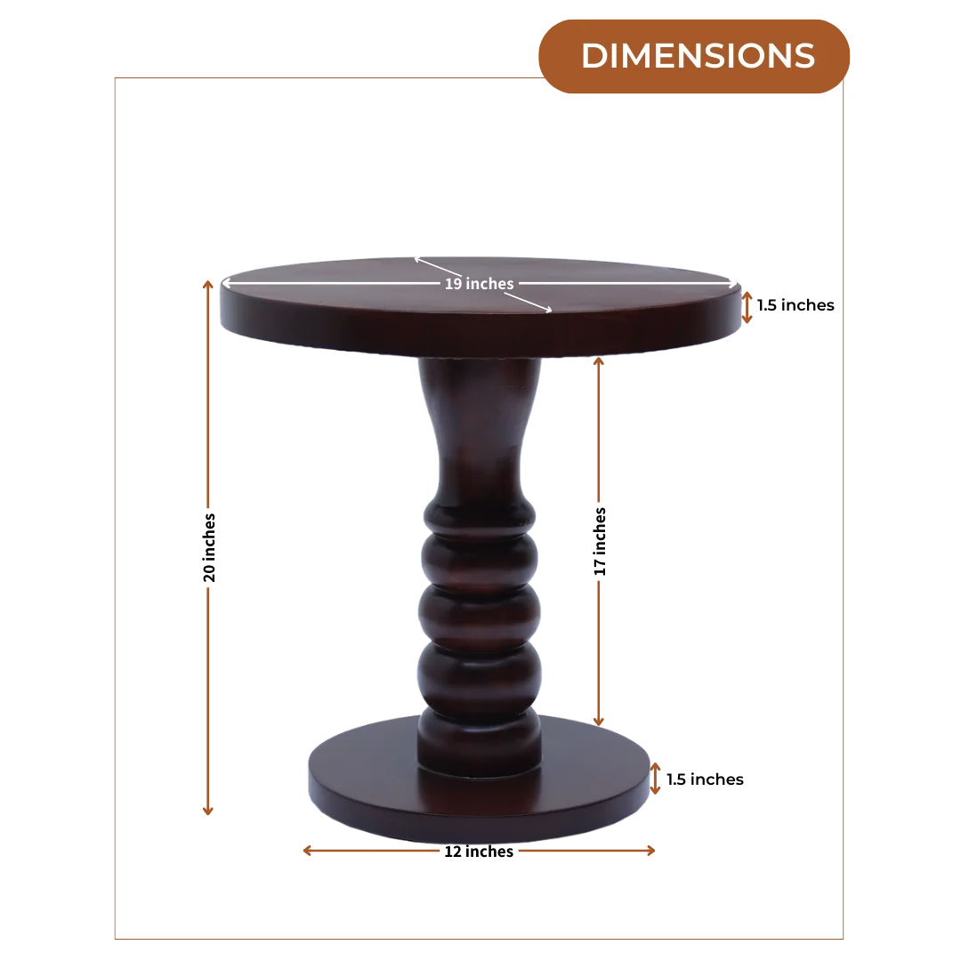 Dimensions of Ornate Teak Wood Coffee Table (Brown)