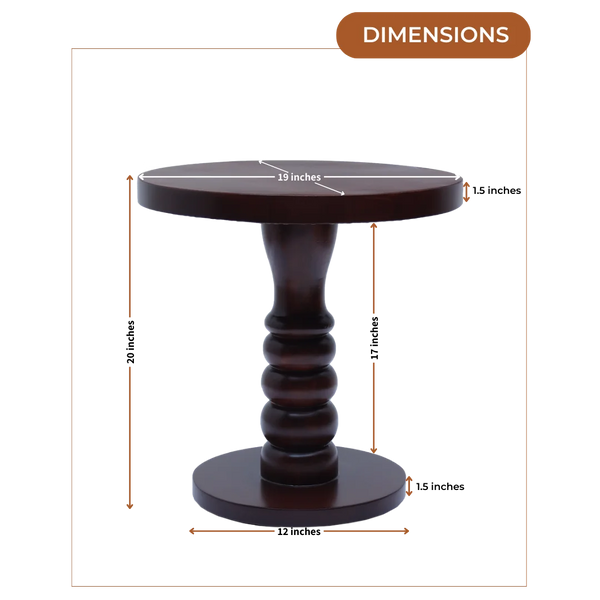 Dimensions of Ornate Teak Wood Coffee Table (Brown)