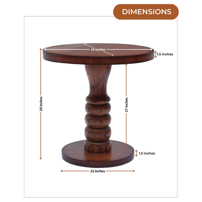 Dimensions of Ornate Teak Wood Coffee Table (Teak)