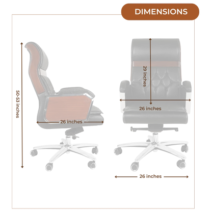 Dimensions of Presidency Recliner Office Executive Chair (Black)