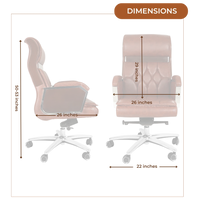 Dimensions of Presidency Recliner Office Executive Chair (Brown)