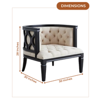 Dimensions of Sienna Curved Lounge Chair (Black)