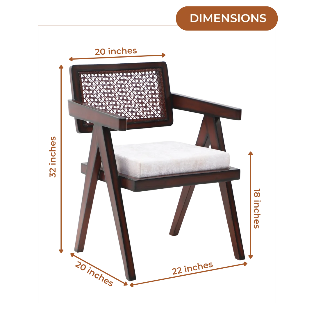 Dimensions of Sora Teak Wood Lounge Chairs (Brown Beige)