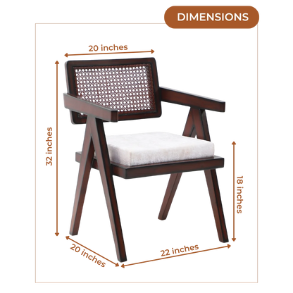 Dimensions of Sora Teak Wood Lounge Chairs (Brown Beige)