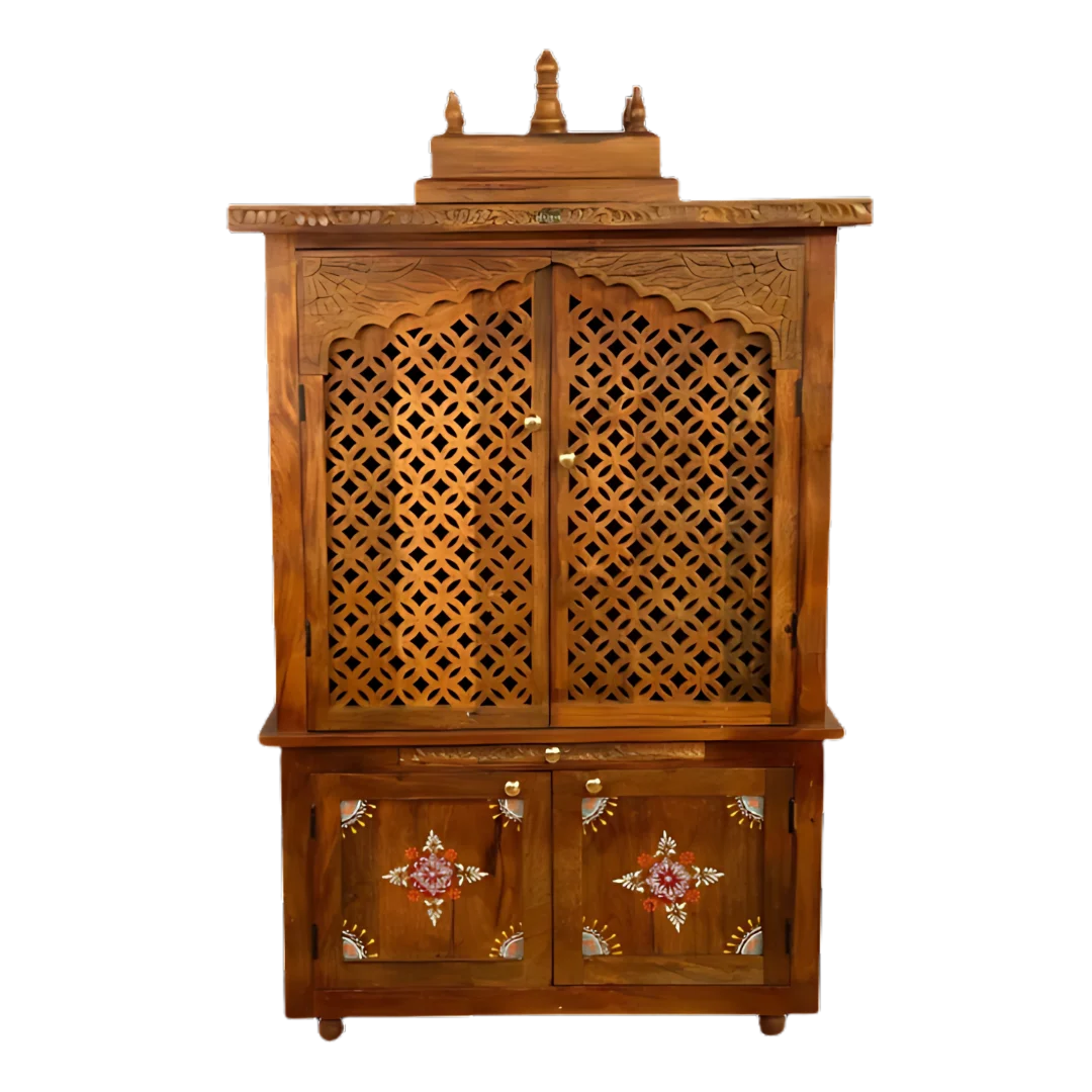 Divantra Sheesham Wood Mandap  (Teak) Front view