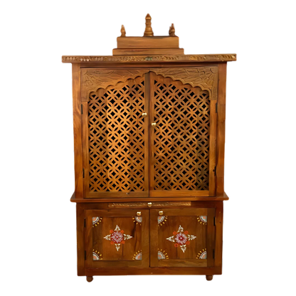 Divantra Sheesham Wood Mandap  (Teak) Front view