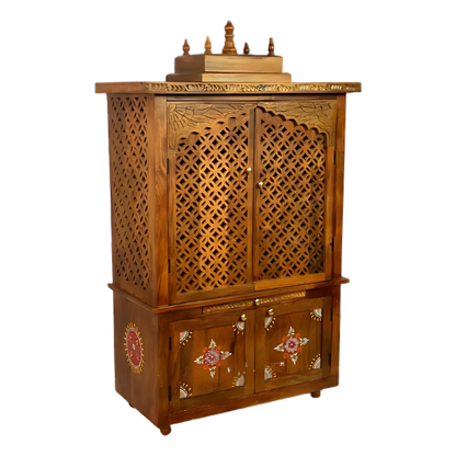 Divantra Sheesham Wood Mandap (Teak) Side angle 