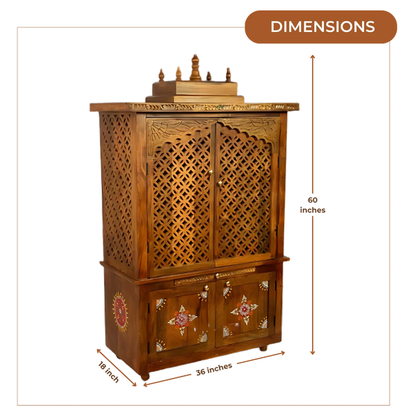 Divantra Teak Wood Mandap (Teak) Dimension