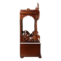 Divrath Teak Wood Mandir (Brown) side view