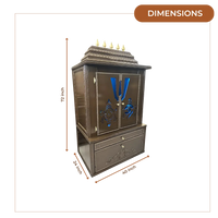 Divya Kosh Teak Wood Mandap (Choco Brown)dimensions
