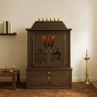 Divya Kosh Teak Wood Mandap (Choco Brown) lifestyle view