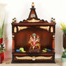 Divya Prakostha Pooja Mandir Wall Mount without Door (Brown Gold)