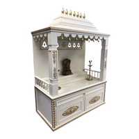 Divyam Teak Wood Mandap (White) side angle