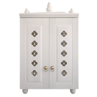 Divyana  Pooja Mandir with Door (White) front view