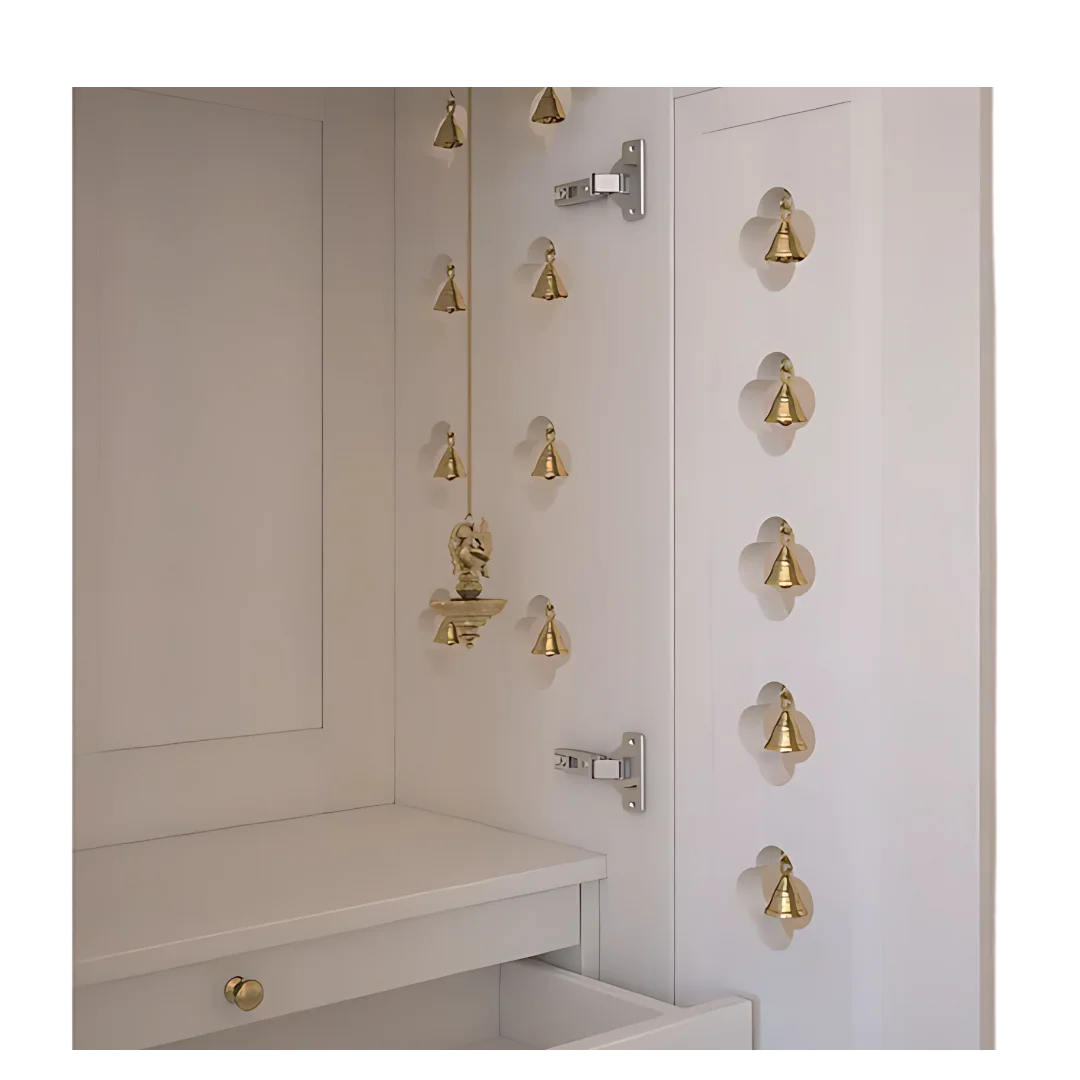 Divyana  Pooja Mandir with Door (White)